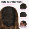 REECHO Ponytail Extension, 18 inch Drawstring Ponytail Hair Extensions Long Curly Wavy Clip in Pony Tail Synthetic Hairpiece for Women, Black Brown