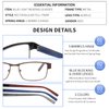 CRGATV 3-Pack Reading Glasses for Men Blue Light Blocking Metal Full Frame Computer Readers Anti UV/Eye Strain/Glare (+2.25 Magnification Strength)