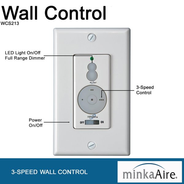 MINKA-AIRE Wall Control System - White - WCS213