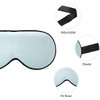 CHILDHOOD Super Soft Silk Sleep Mask for Kids with Adjustable Strap-Silk Eye Mask for Sleeping Blocking Lights (Blue & Pink)