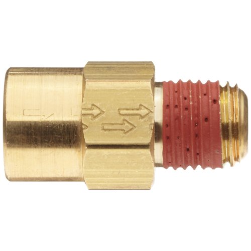 Control Devices P2525-1WA Brass Ball Check Valve, 1/4" NPT Female x NPT Male