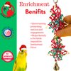 Bonka Bird Toys 1542 Duo Christmas Tree Festive Vine Chew Shred Parrot Cage Toy, Conure, Parakeet, Caique, and Similar Breed Sizes