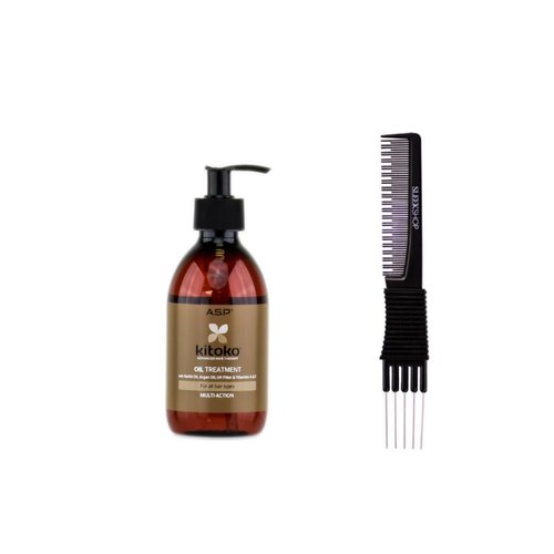 yper Affinage Kitoko Oil Treatment (9.8 oz) with Teasing Comb Pack 1