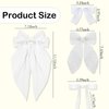 6PCS White Hair Bows for Women, Coquette Bows Hair Clips Hair Ribbons Long Tail Lace Bows Cute Aesthetic Wedding Hair Accessories for Women Girls Gifts