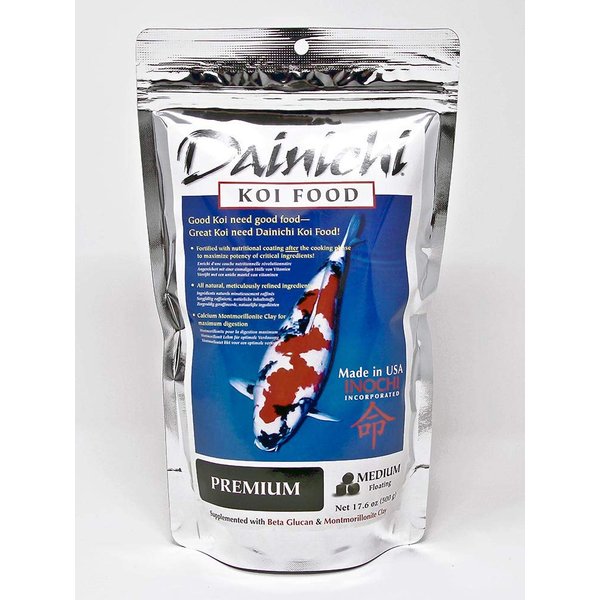 Dainichi Koi Food - Premium (1.1 Lbs), Medium (5.5 mm) Floating Pellet