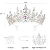 VELSCRUN AB Silver Crystal Birthday Tiara Crowns for Women Girls It's My Birthday Sash Queen Girls Princess Crown with Combs Happy Birthday Party Decorations Mom Sisters Birthday Gift Hair Accessories