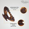 Parcelona French Ovale Medium 3.5 Inch Tortoise Shell Brown Celluloid Covered Spring Hair Claw Clip Clamp for Women