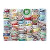 Galison Teacups – Julie Seabrook Ream 1000 Piece Puzzle Featuring A Regency Core Mix of Vibrant Teacups