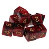Yiotfandoll 10PCS Polyhedral Dice D6 Dice 16mm Acrylic 6 Sided Dice Double Colors Game Dice for RPG MTG DND Dice Table Games (Red Black)