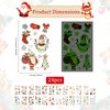 24 Sheets Glow in the Dark Christmas Tattoos, Christmas Glitter Temporary Tattoos Stickers Christmas Party Decorations Supplies for Kids Holiday Xmas Party Favors Christmas Eve Stocking Stuffer Gift