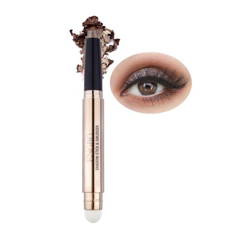 iGuzvaw Cream Eyeshadow Stick,2 IN 1 Eye Shadow Pencil Crayon Makeup with Smudger,Multi-Dimensional Eyes Look,Waterproof Long Lasting Hypoallergenic Eye Shadow Sticks (07# Cocoa Brown)