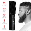 Red by Kiss Beard & Hair Straightener, Secure Auto Shut-Off, 2 in 1 Heated Straightening Beard Brush 360 degree swivel cord Temperature Adjustable