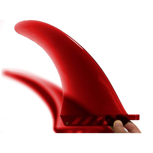 8" US box center fin Safety Flex Soft replacement for longboard SUP Stand up Paddleboard River Surf Whitewater airSUP AIR7 Skeg by saruSURF (Red)