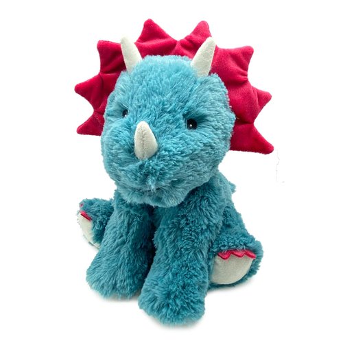 Warmies Microwavable & Weighted Stuffed Animals, Triceratops - Heated Stuffed Animal Plushie for Warmth & Comfort - Cute Soft Plush Toys for Adults & Children (Boys, Girls, Babies & Toddlers)