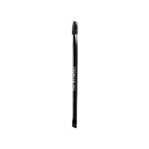 The BrowGal - 2 in 1, Double Head Angled Eyebrow Brush with Spoolie Brush - for Eye Makeup, Eyeshadow, Eyebrow, Eyeliner - Vegan & Cruelty-Free, Grooming Shaping & Defining Makeup Tool – 6.6 In, Black