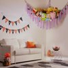 YELIENM Stuffed Animals Net or Hammock with Halloween String Lights, 59 inch Toy Hammock Halloween Gifts for Kids Hanging Stuffed Animal Storage Halloween Room Decor Halloween Lights Indoor