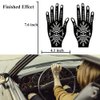 QSTOHENA Henna Tattoo Stencils kit, 12 Sheets Temporary Tattoo Stickers for Women Girls Indian Arabian Reusable Hand Tattoo Templates