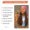 Aisaide Braided Wigs Braided Headband Wigs for Black Women Box Braid Wig with Headband Attached Beach Curl Crochet Hair Wrap Wig With Curly Ends Braid Wig Ombre Brown Ice Silk Headband Wig