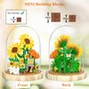 OLTLYUNH Flowers Bouquet Building Blocks Set,Mini Bricks Artificial Flower Set,DIY Sunflower Botanical Collection,Bonsai Tree Friends Set,Valentine's Anniversaries Birthday Gift for Girls Adults Women