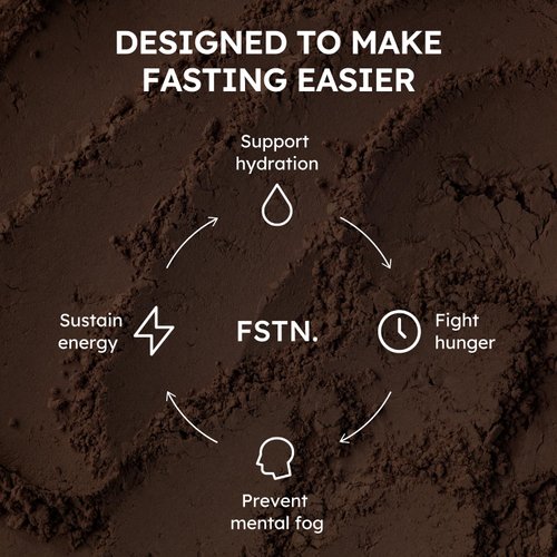 FSTN Fasting Electrolytes Supplement - Enhanced with Ketones - No Sugar Chocolate Salt - Hydration Drink Mix