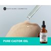 Kate Blanc Cosmetics Castor Oil Organic (2oz), 100% Pure, Cold Pressed, Hexane Free. Stimulate Growth for Hair, Eyelashes, Eyebrows. Hair Treatment Starter Kit, Skin Moisturizer & Stocking Stuffer