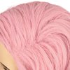 Girls Long Pink Wave Wig with Barrette Halloween Cosplay Party Costume Wig