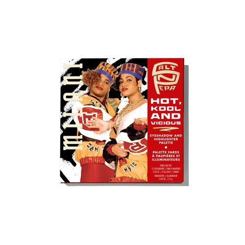 Salt-N-Pepa Hot, Kool And Vicious Eyeshadow and Highlighter Palette - Eyeshadow Palette and Highlighter Makeup - 12 Colors Highly Pigmented Matte Shimmer Eye Shadow Makeup Palette Kit