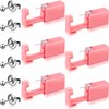 6 Pieces Self Ear Portable Piercing Gun Kit Disposable Nose Piercer with Pierced Earrings Household Body Piercing Tools with Studs for Men Women (Bead Style, Pink)