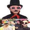 LuckyStar365 24 pcs Novelty Fake Mustaches, Mustache Party Supplies, Self Adhesive Mustaches for Masquerade Party & Performance