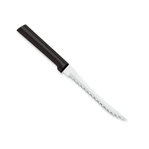 Rada Cutlery Tomato Slicing Knife Stainless Steel Blade Made in USA, 8-7/8 Inches, 1-Pack, Black Handle