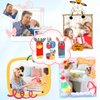 PADONISE Wrist Rattle Foot Finder Socks Set for Baby Arm Hand Bracelet Rattle Feet Leg Ankle Socks Newborn Soft Sensory Toys Baby Socks Newborn Rattles Toys Baby Gifts 0-3 6-12 Months Infant Girl Boy