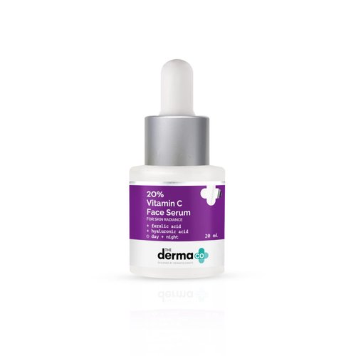 The Derma Co 20% Vitamin C Face Serum | Helps Revive Dull, Damaged Skin | Radiance Serum for All Skin Types | Non-Comedogenic Formula | 0.68 Fl Oz/20ml