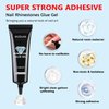 MUSILAN Nail Rhinestone Glue Gel for Nails,45g Super Strong Gel Nail Glue for Nail Glitters Nail Gems, Gel Nail Glue for Nail Jewels Nail Crystals Nail Decorations 3D Nail Adhesive Charms Sequins