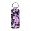 ENLACHIC 2Pcs Unicorn Print Chapstick Holder Keychain Clip-on Lip Balm Holder Chapstick Sleeve Pouch Lipstick Holder Keychain for Women Girls,Unicorn Butterfly