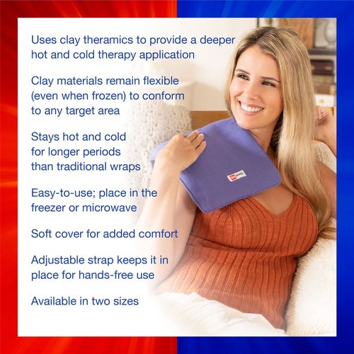 ThermiPaq Reusable Hot Cold Pack Ice Pack For Injuries - Shoulder, Elbow, Ankles, Back and Knee Ice Pack, Medium, 12 inches x 6 inches, Shoulder Ice Pack, Reusable Heat Pack