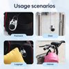Newdeport Snowboard Lock Cable Lock:Bike Locks with Combinations Bicycle Cable Lock +Luggage Lock +Stroller Lock 3 Digit Adjustable Combo Mini Ski Lock with 29.5Inch Retractable Steel Cable-Sliver