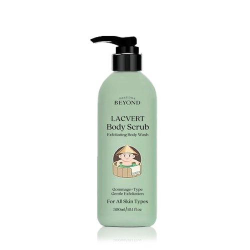 Christmas Gifts BEYOND Lacvert Body Scrub Peeling Gel (Green Tea, 10.1fl oz) - Body Wash & Shower Gel for Gentle Exfoliation & Home Spa. Korean Daily Skin Care. Gommage-Type for Smooth,