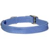 Mendota Pet Double Braid Collar - Satin Nickel - Dog Collar - Made in The USA - Sky Blue , 9/16 in x 14 in Junior