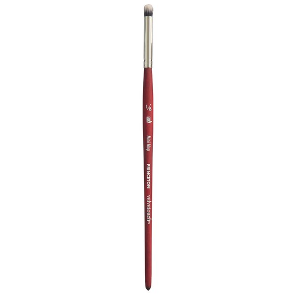 Princeton Velvetouch, Series 3950, Paint Brush for Acrylic, Oil and Watercolor, Mini Mop, 1/8 Inch