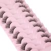 wiwoseo False Eyelashes Half Lashes Natural Wispy Fluffy Faux Mink Lashes DIY Extension Eyelashes 16MM Fake Eyelashes 10 Pairs Pack