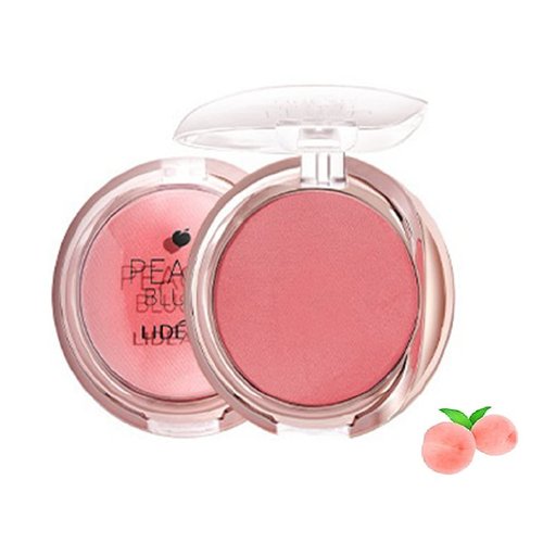 Peach Matte Face Powder Blush Palette, Shimmer Face Blush for Cheek and Eye Shadow Make-up,Waterproof Long Lasting Contour Highlight Blush Powder