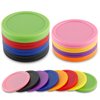 BQSPT 16 Pieces Air Hockey Pucks 2.5 Inch 64mm Replacement Pucks Air Hockey Tables Pucks for Game Tables Equipment Accessories(8 Thick 8 Thin) (red, Black, Blue, Green,Orange, Yellow, Purple, Pink)
