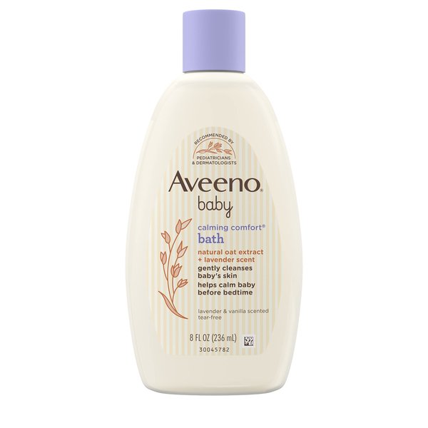Aveeno Baby Calming Comfort Bath & Body Wash with Relaxing Lavender & Vanilla Scents & Natural Oat Extract, Tear-Free Formula, Paraben-, Phthalate- & Soap-Free, 8 fl. oz