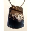 Novelty Jesus Fish Devil Satan Funny Logo Symbol - Military Dog Tag Luggage Tag Key Chain Metal Chain Necklace
