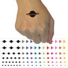 Saturn Planet Symbol Temporary Tattoo Water Resistant Fake Body Art Set Collection - Black (One Sheet)