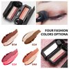 Dual Color Eyeshadow,Waterproof Glitter Eye Shadow,Smooth Texture Highly Pigmented Dual-Color Eyeshadow Eyeshadow Shimmer Long Lasting For Eye Makeup(02#)