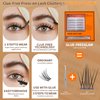 BIGOLY Glue-Free False Eyelashes Glue-Free Self-Adhesive False Eyelashes a Must-Have For Lazy People DIY Jelly Gel False Eyelashes Set Lash Extension Kit (Sunflower)