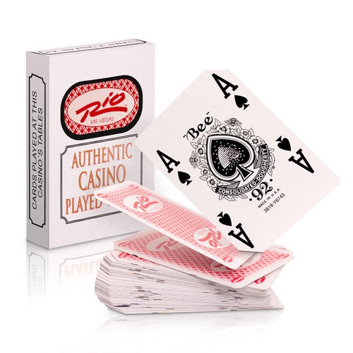 Pre-Owned Professional Playing Cards from Las Vegas - 8 Decks, Bridge Size, Plastic Coated, Retired Casino Table Games Collection, Standard 52-Card Poker Deck Set