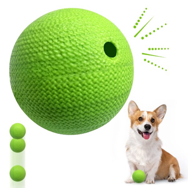 XFRJK Wobble Giggle Ball for Dogs 2.75in Bounce Dog Ball for Teeth Cleaning Fetching Playing Training Elastic Giggle Sound Interactive Dog Ball Protect Floor Dog Toy