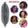 Springy Afro Twist Hair 24 inch Marley Hair for Faux Locs Kinky Marley Twist Braiding Hair Grey Cuban Afro Spring Twist Crochet Hair for Women Soft Locs Marley Braid Hair Extensions by SIXERSI